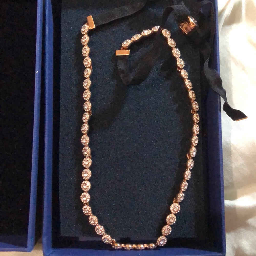 Swarvoski Gold Choker Necklace
